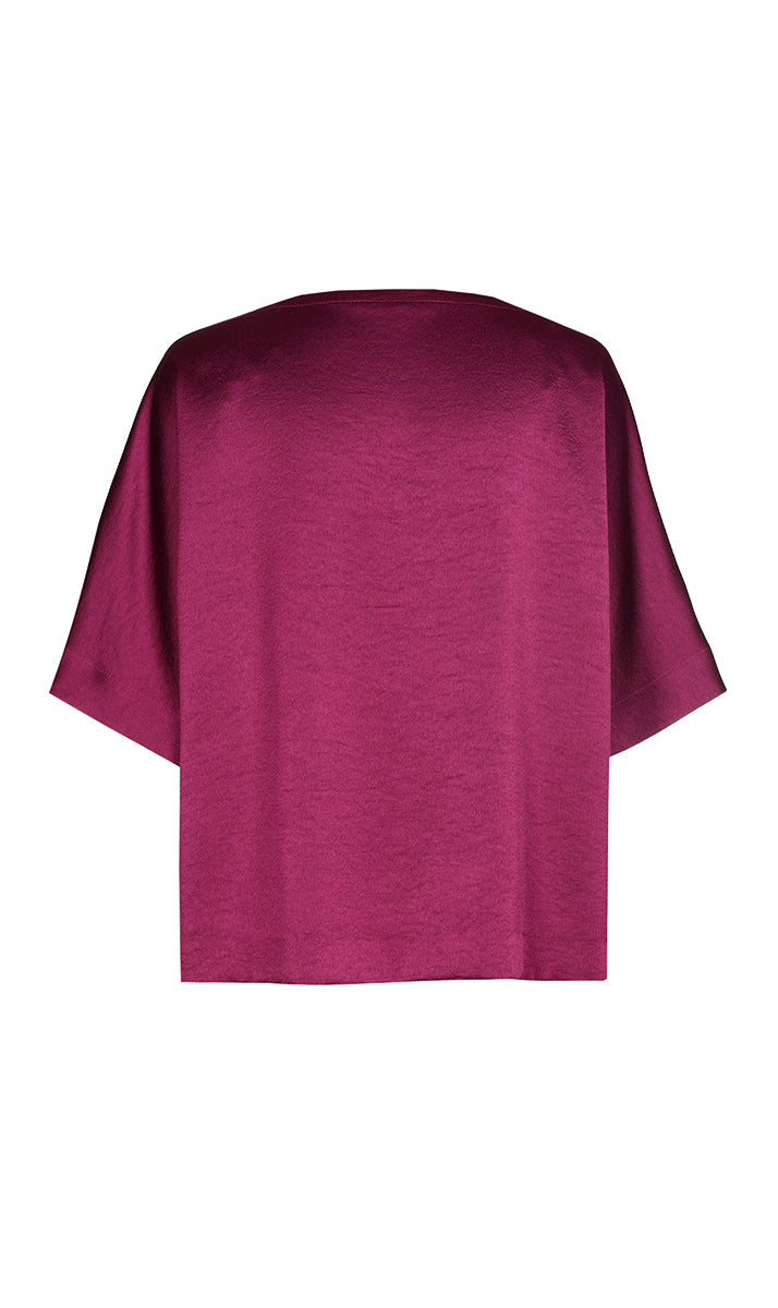 Blouses korte mouw bordeaux Xandres