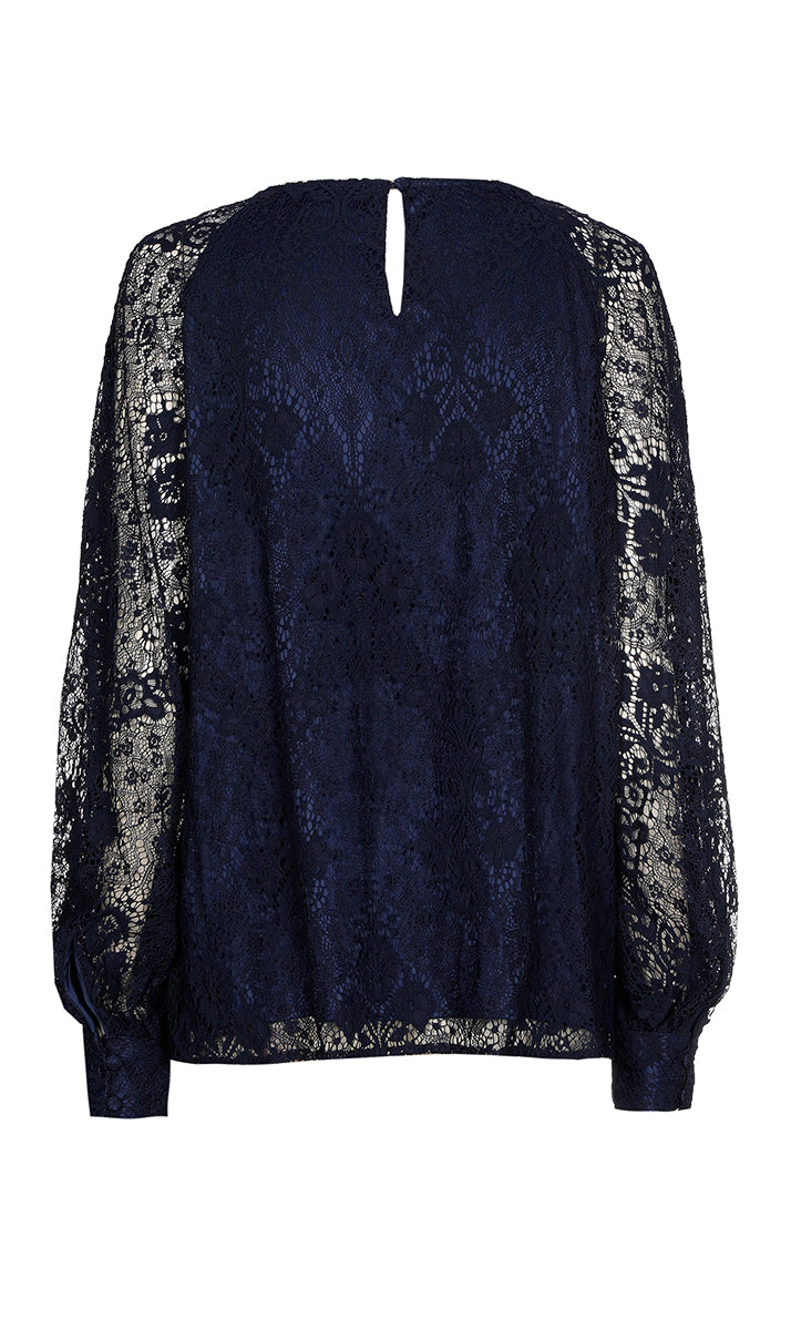 Blouses lange mouw navy Xandres