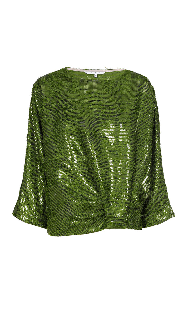 Blouses korte mouw groen Xandres
