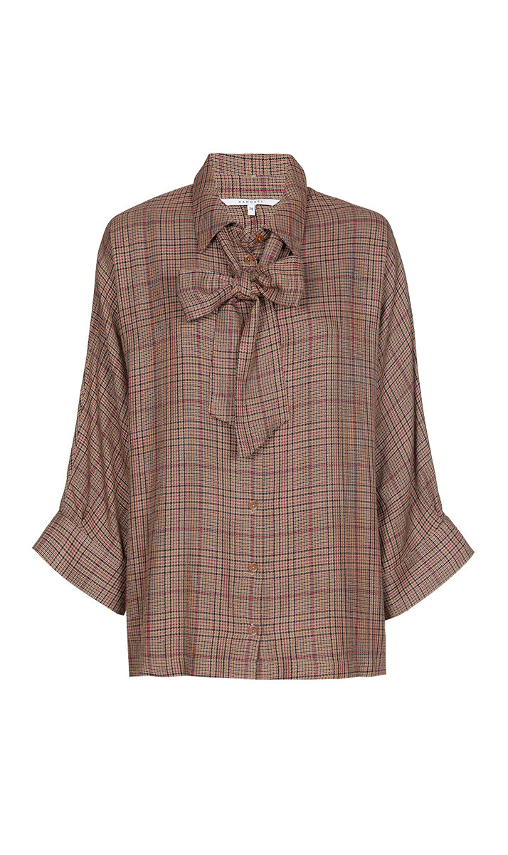 Blouses korte mouw bruin Xandres