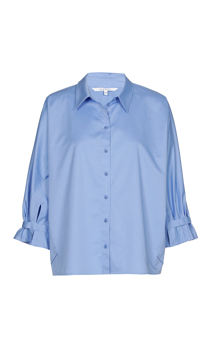 Blouses korte mouw blauw Xandres