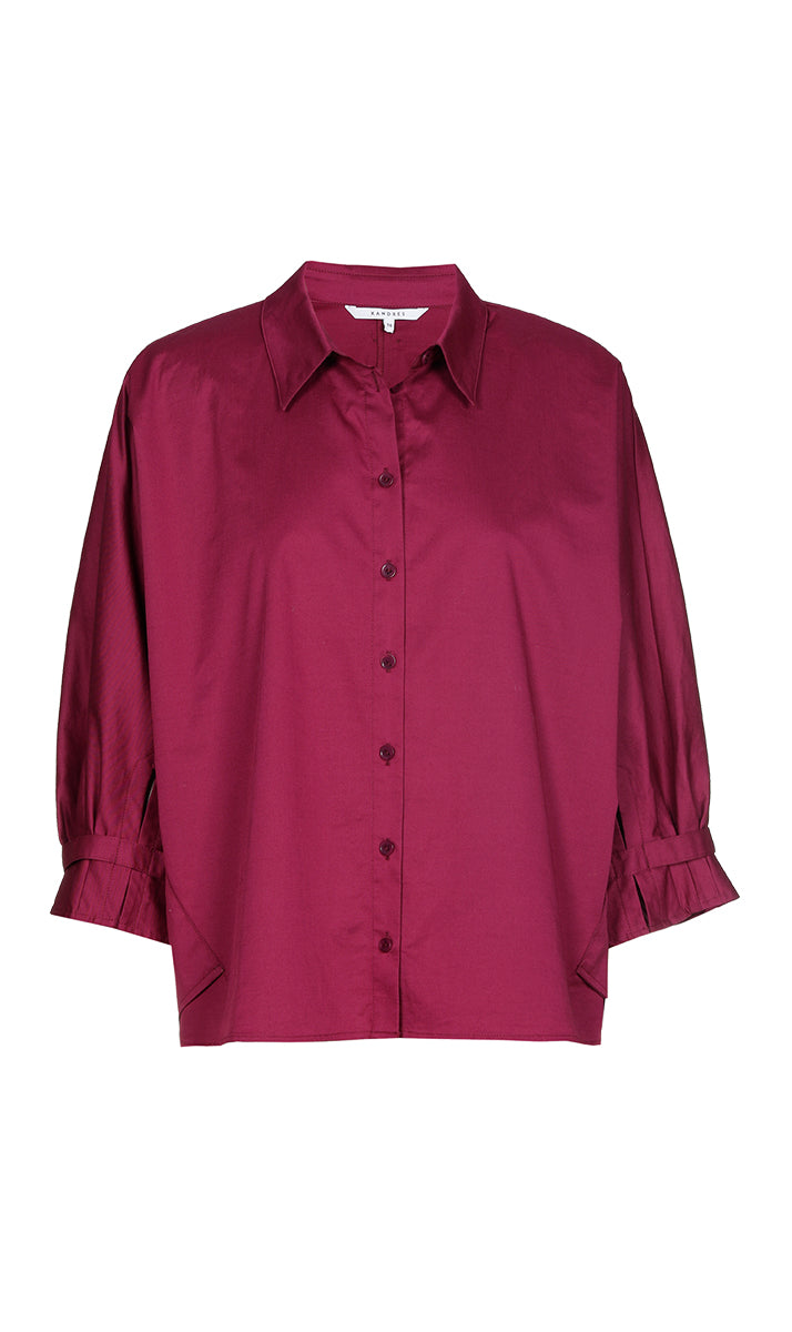 Blouses korte mouw bordeaux Xandres