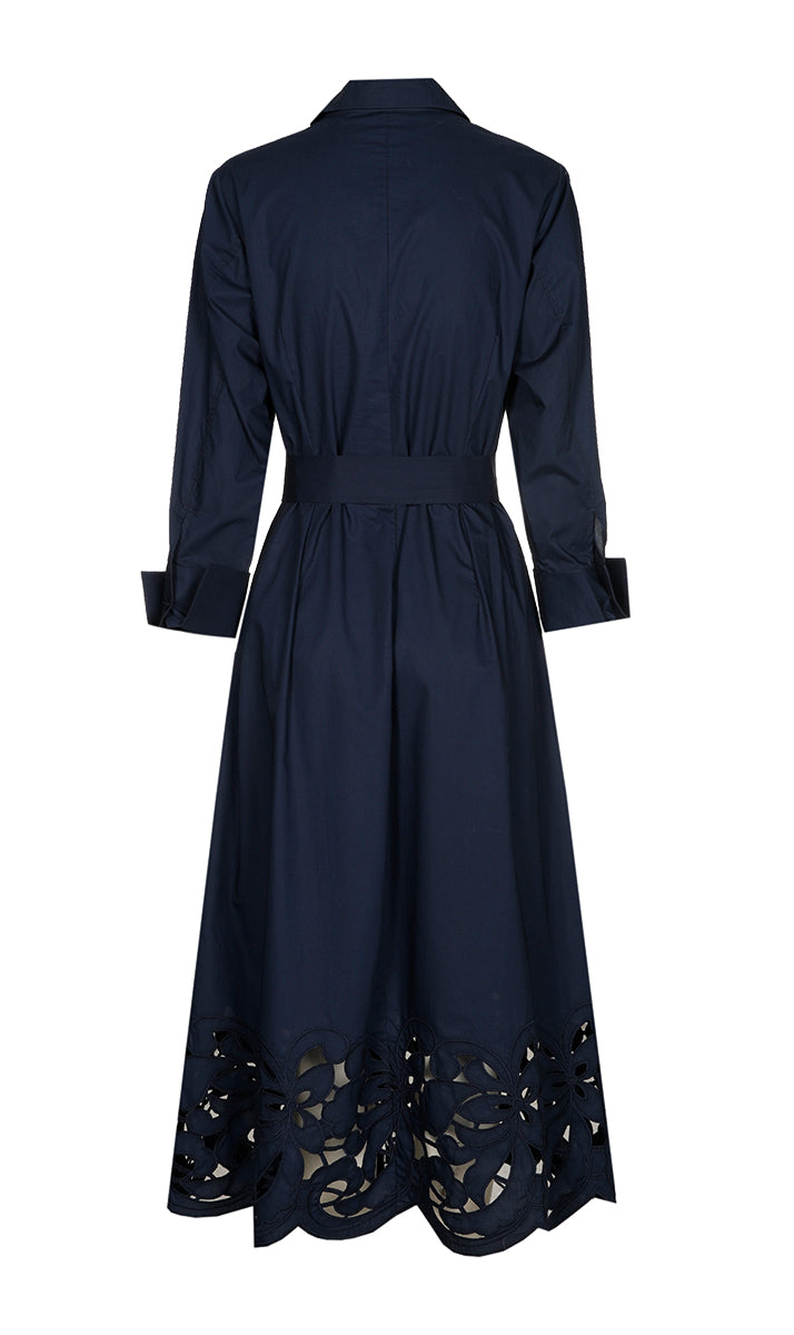 Jurken korte mouw navy Xandres