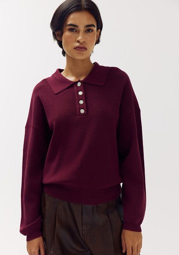 Blouses lange mouw bordeaux Harper & Yve