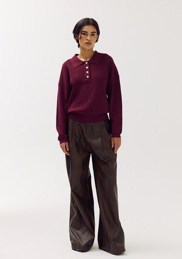 Blouses lange mouw bordeaux Harper & Yve