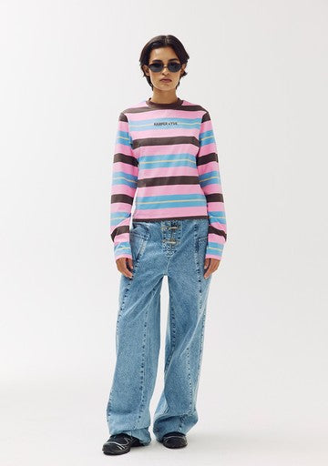 T-shirts lange mouw roze Harper & Yve