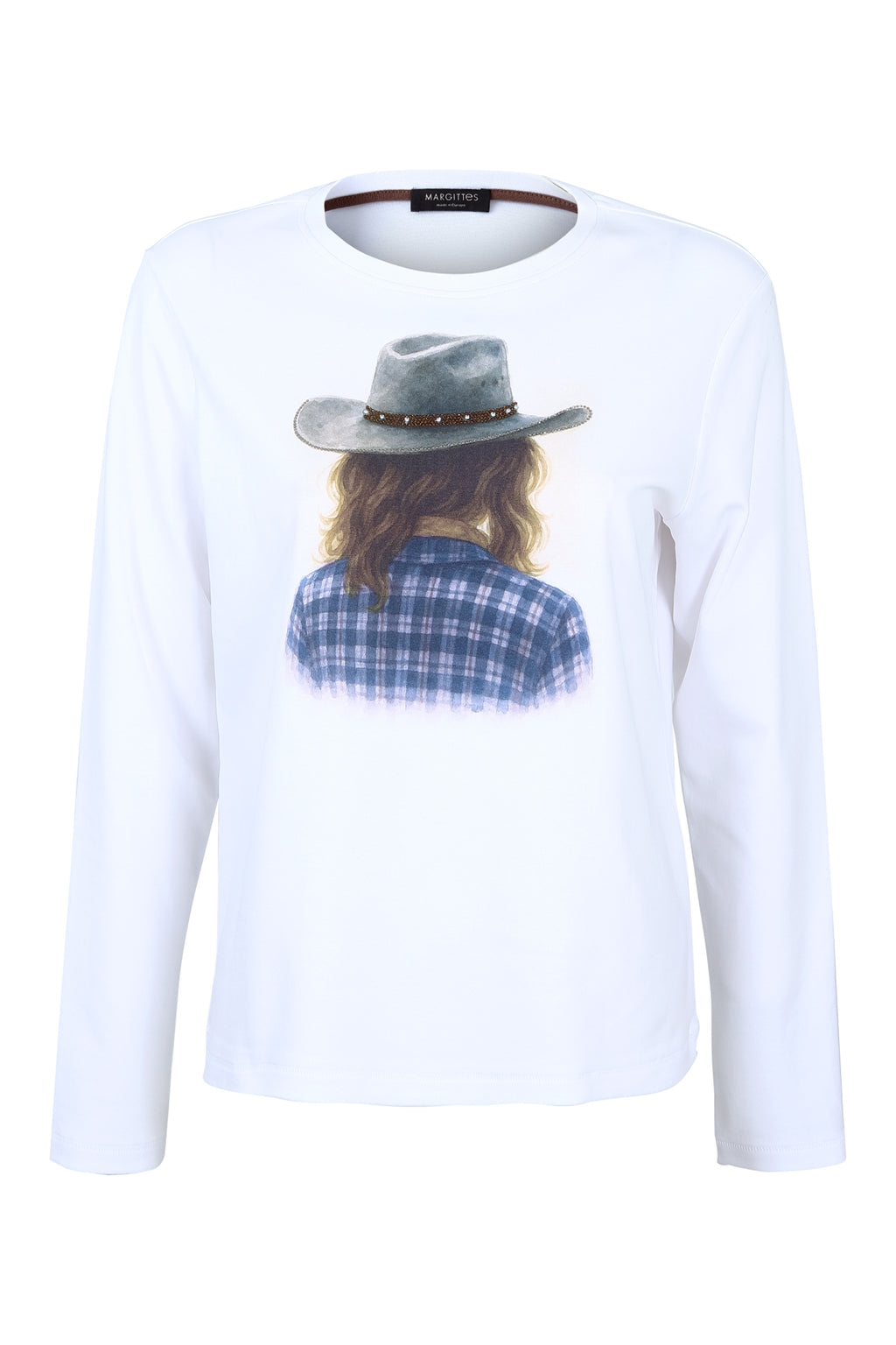 T-shirts lange mouw wit Margittes