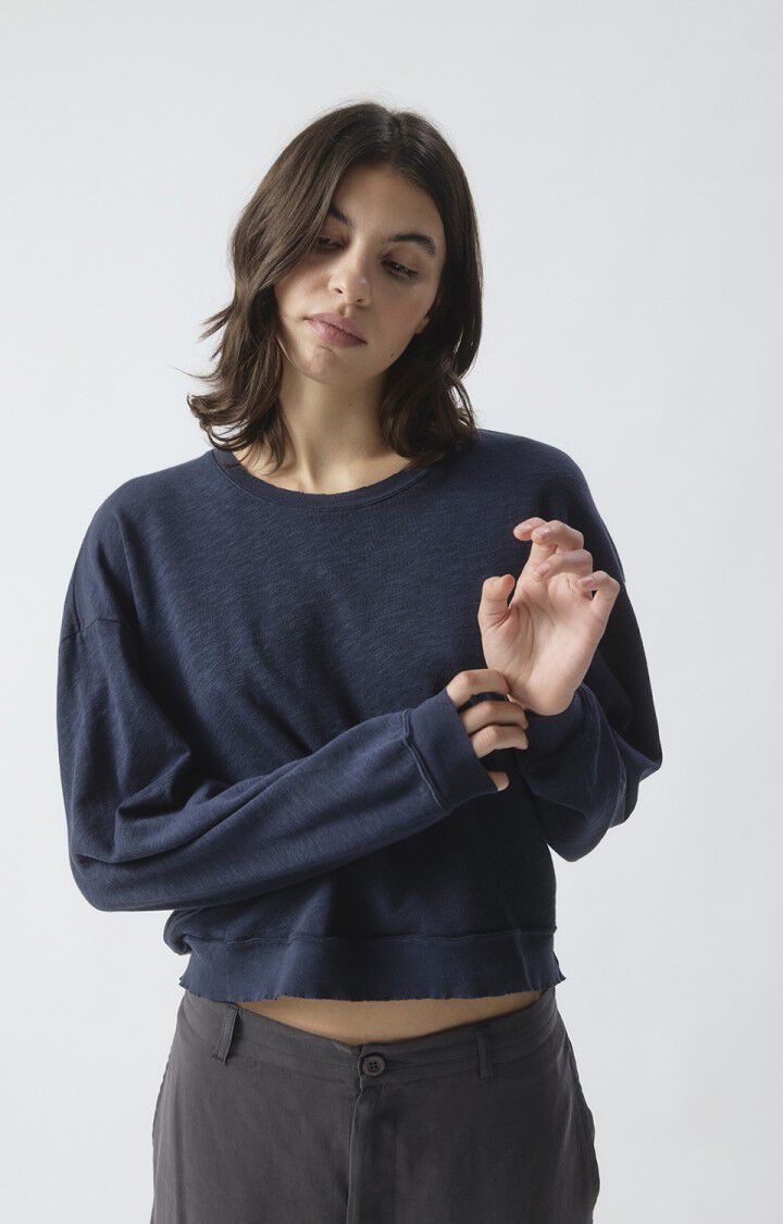 T-shirts lange mouw navy American Vintage
