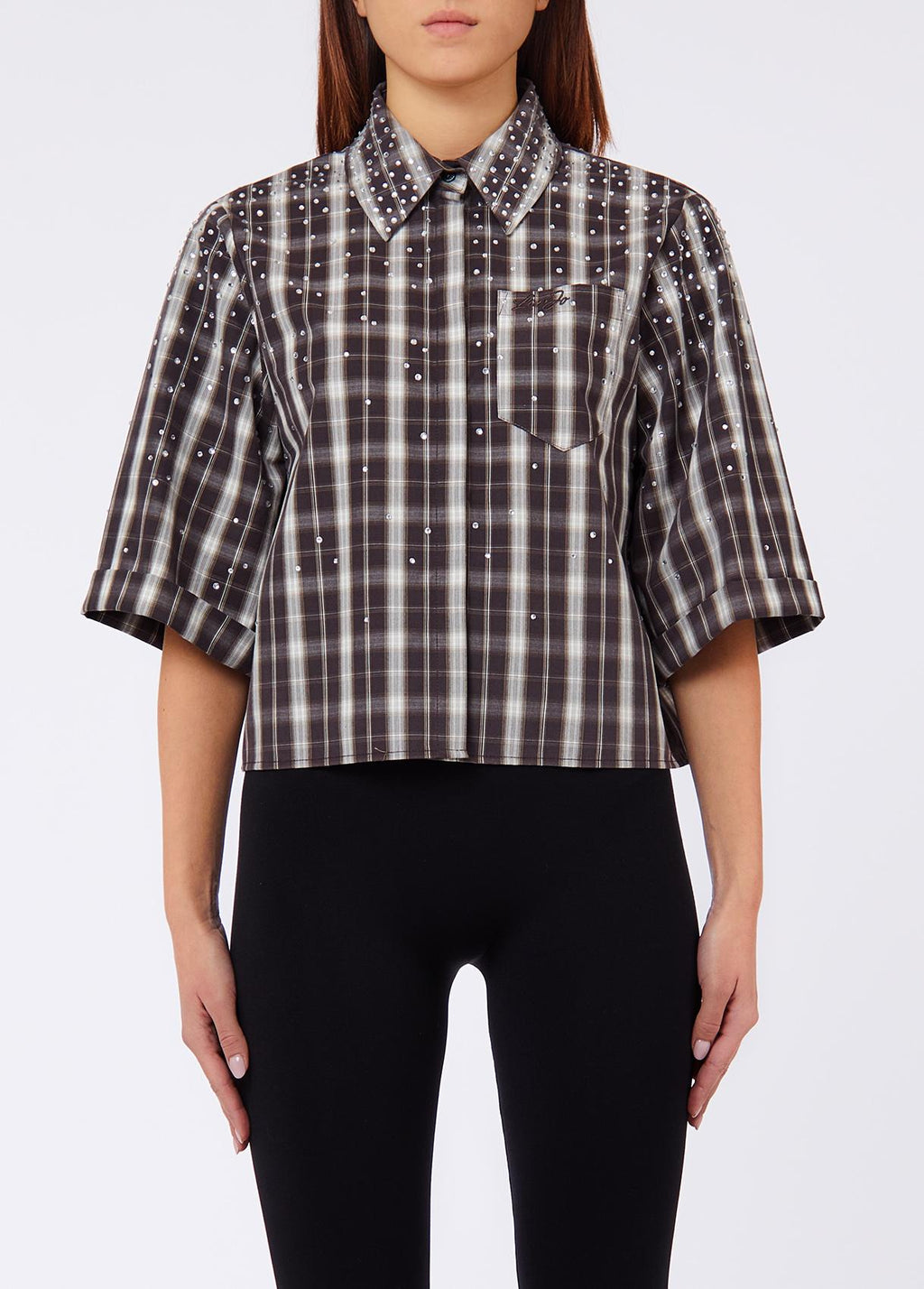 Blouses korte mouw bruin Liu Jo