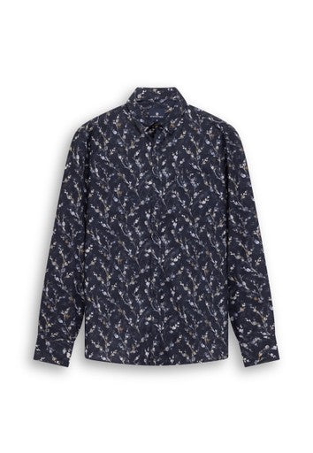 Hemden lange mouw blauw State of Art
