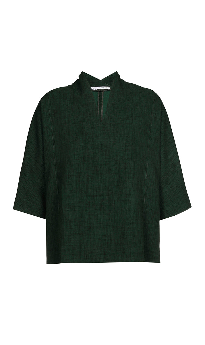 Blouses korte mouw groen Xandres Gold