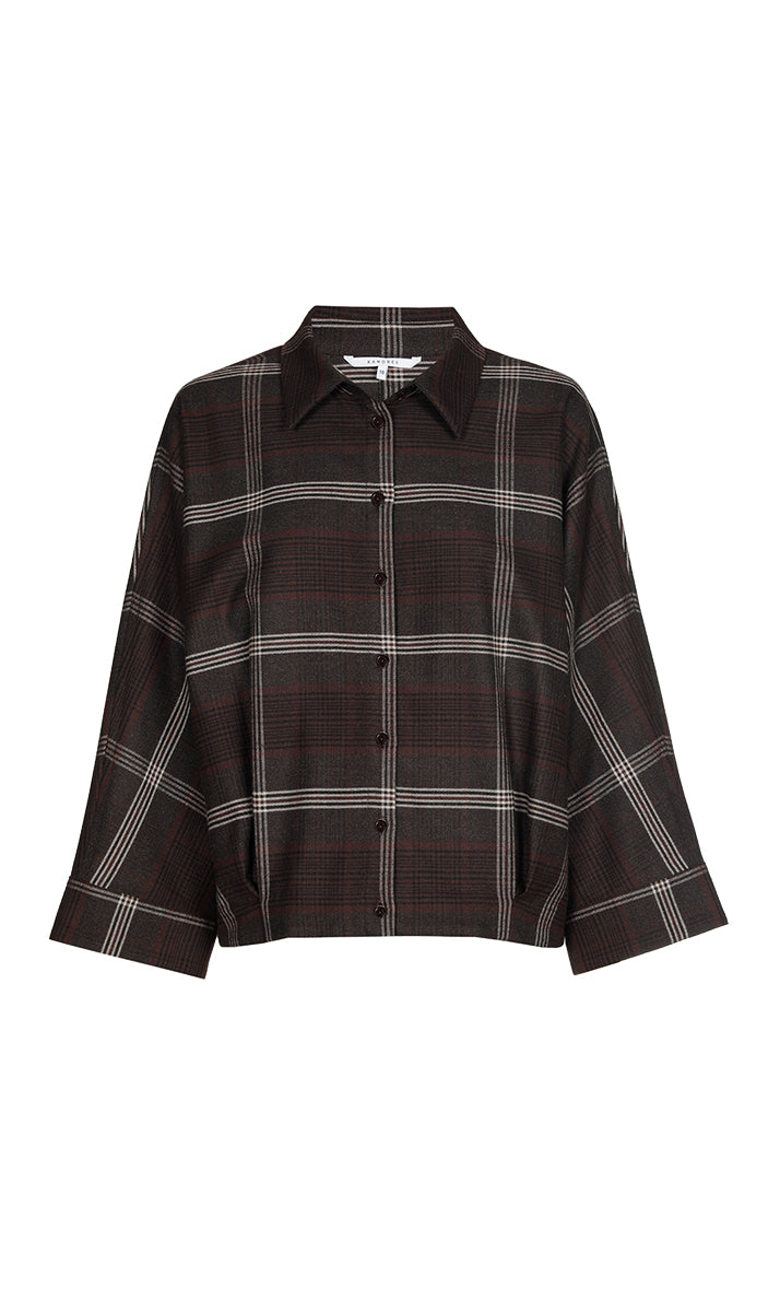 Blouses korte mouw bruin Xandres