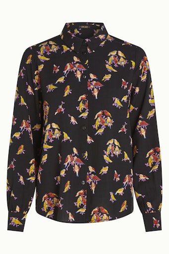 Blouses lange mouw zwart King Louie