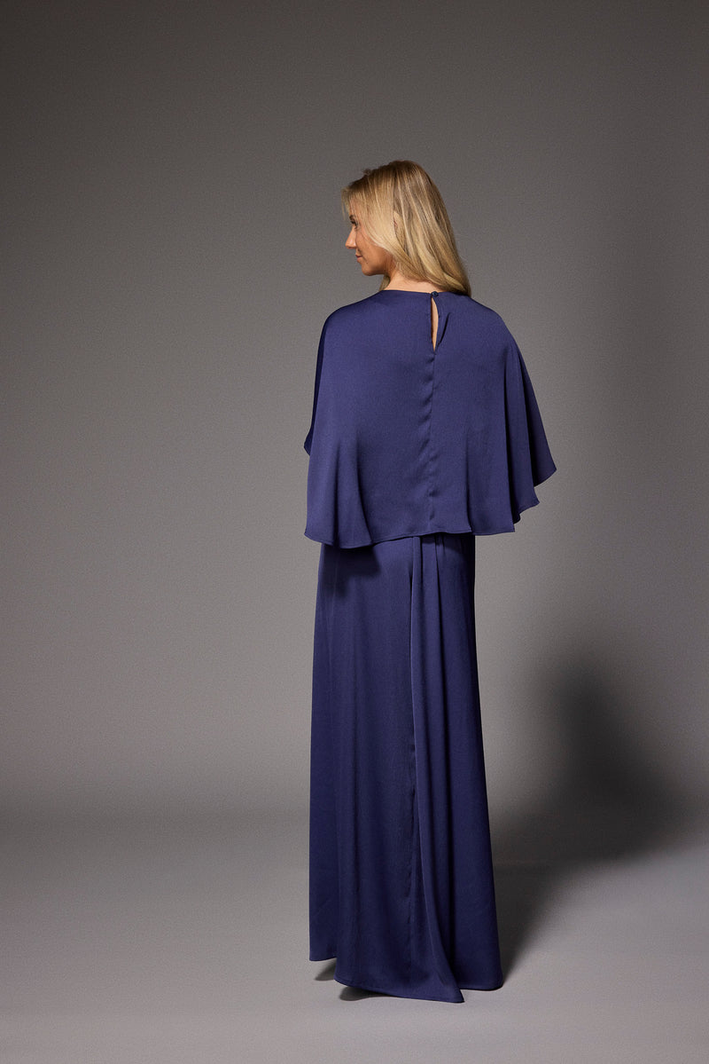 Jurken korte mouw navy LALOTTI