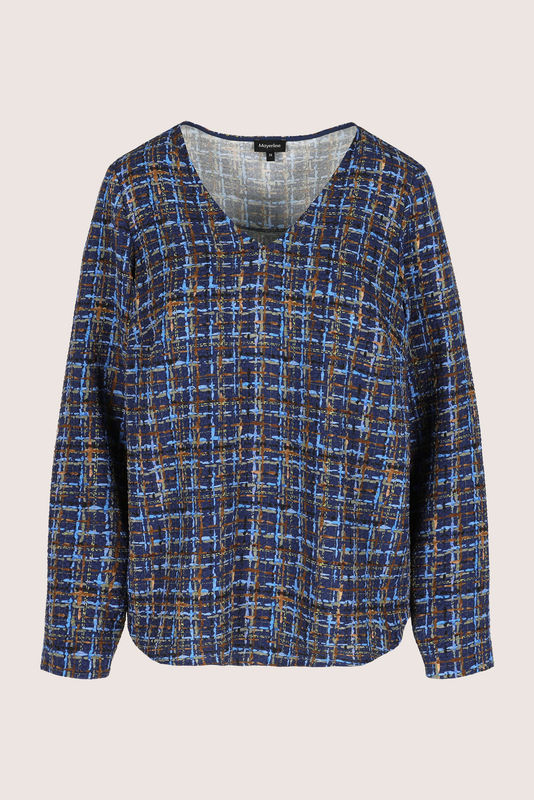 Blouses lange mouw blauw Mayerline