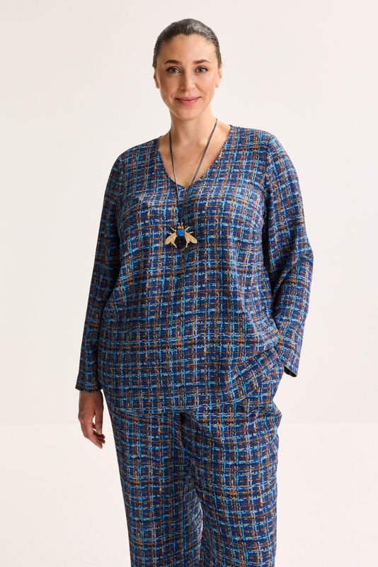 Blouses lange mouw blauw Mayerline