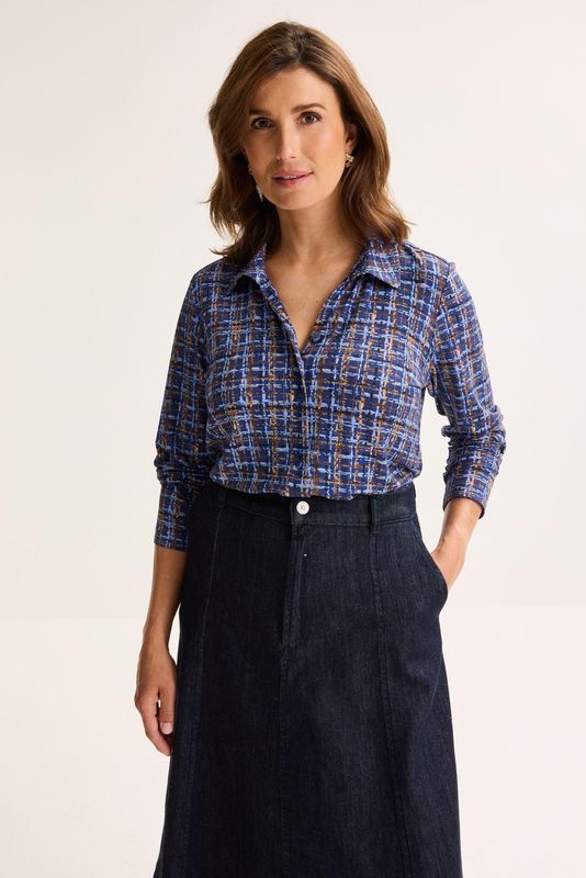 Blouses korte mouw blauw Mayerline