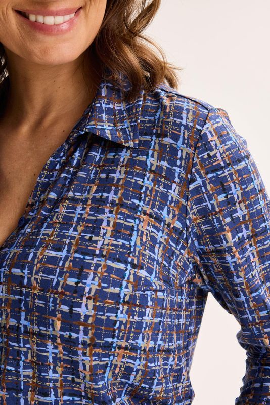 Blouses korte mouw blauw Mayerline