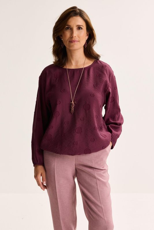 Blouses lange mouw bordeaux Mayerline