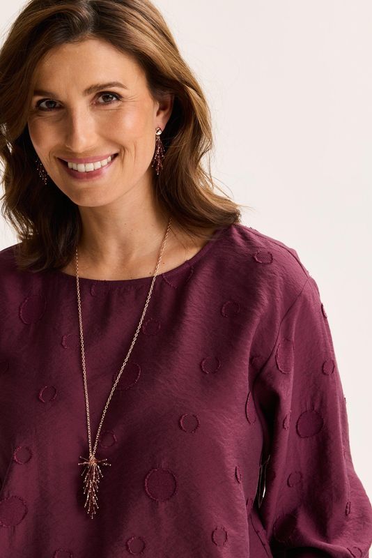 Blouses lange mouw bordeaux Mayerline