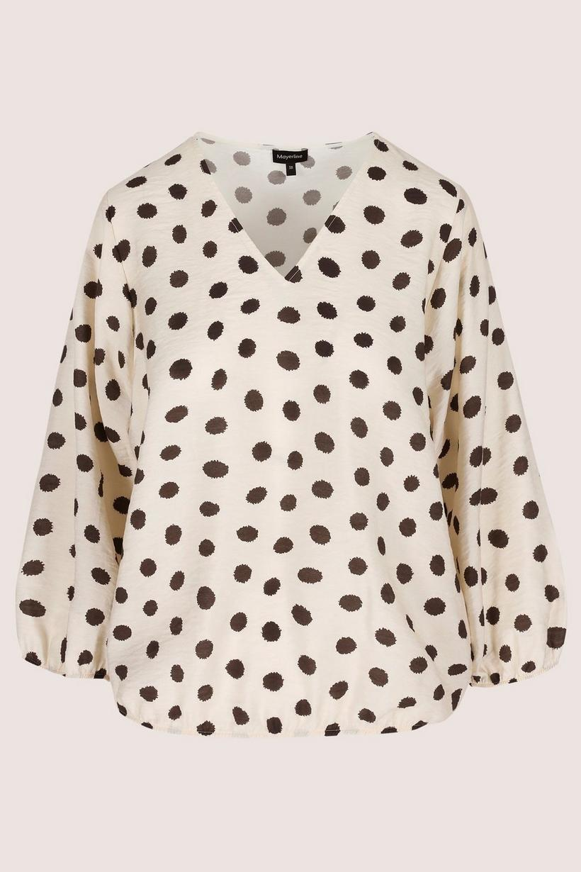 Blouses lange mouw beige Mayerline