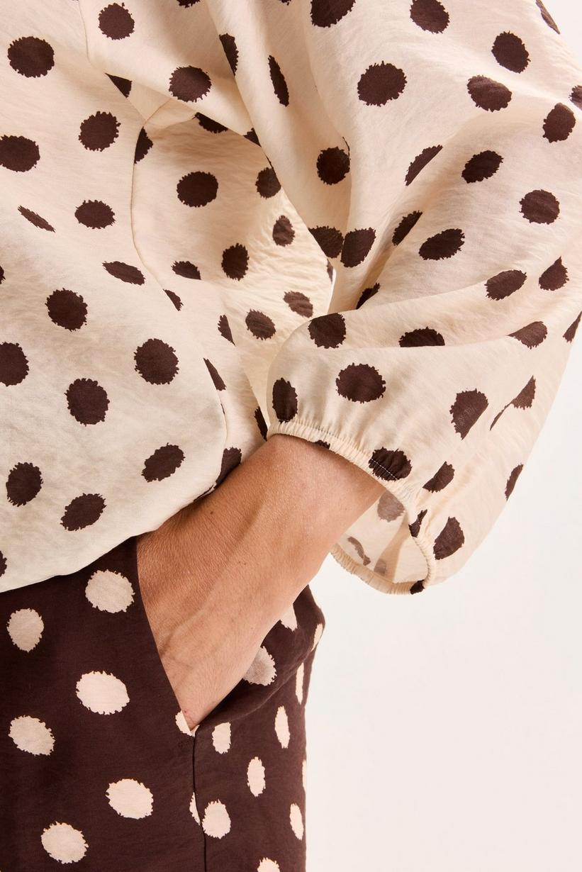 Blouses lange mouw beige Mayerline