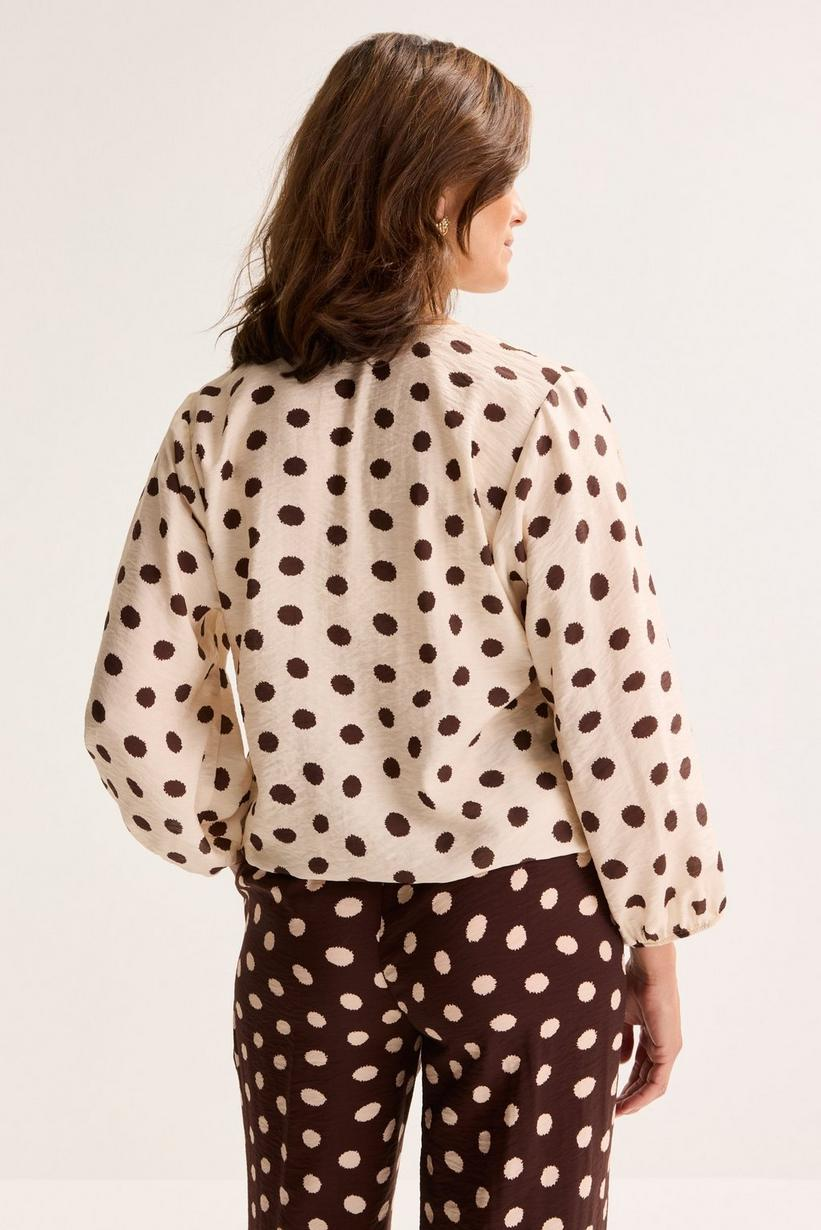 Blouses lange mouw beige Mayerline