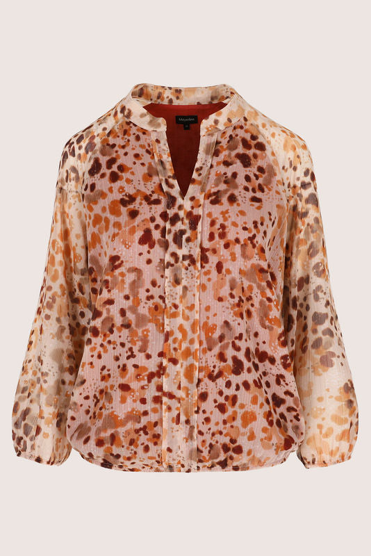 Blouses lange mouw bruin Mayerline