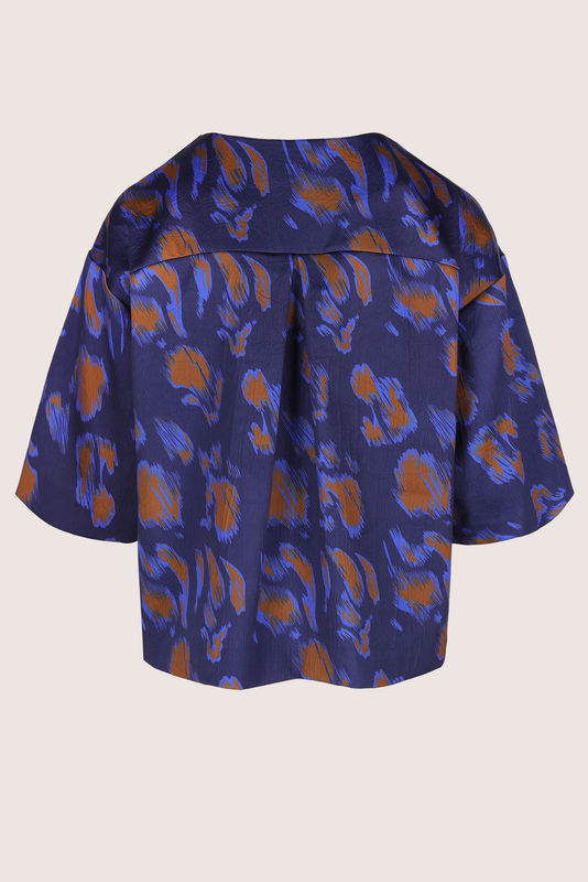 Blouses lange mouw blauw Améline