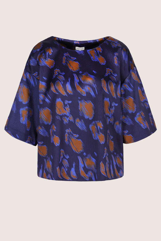 Blouses lange mouw blauw Améline