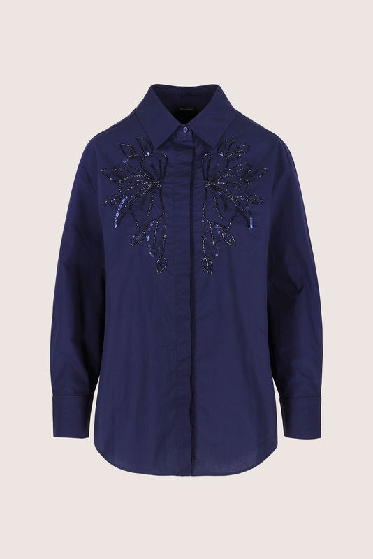 Blouses lange mouw blauw Mayerline