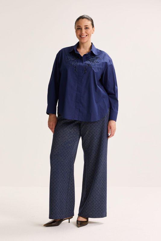 Blouses lange mouw blauw Mayerline