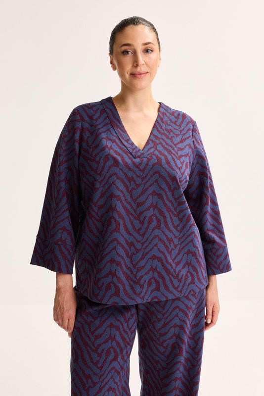 Blouses lange mouw blauw Mayerline