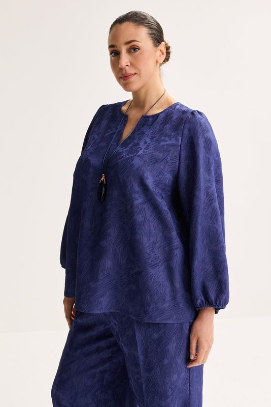 Blouses lange mouw blauw Mayerline
