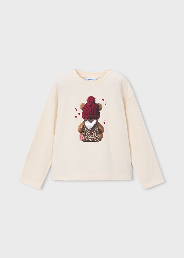 T-shirts lange mouw beige Mayoral