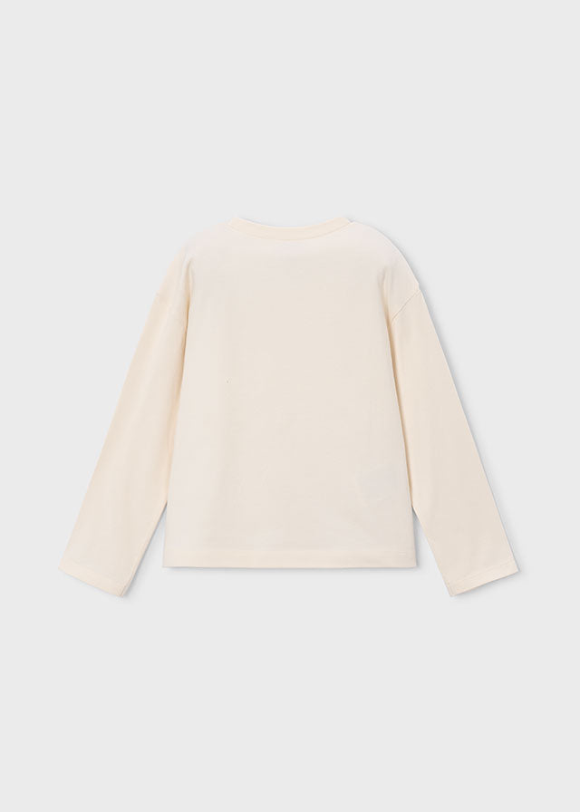 T-shirts lange mouw beige Mayoral