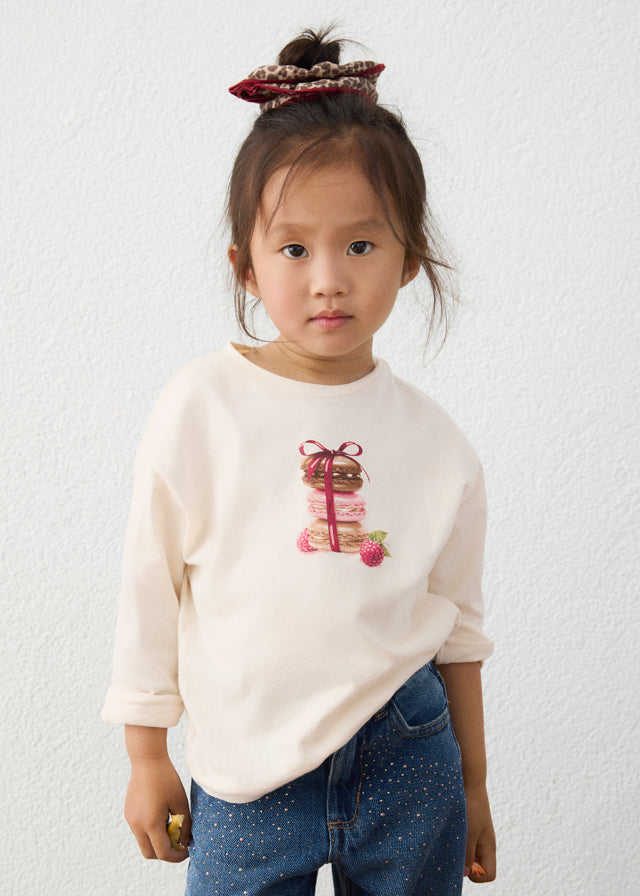 T-shirts lange mouw beige Mayoral