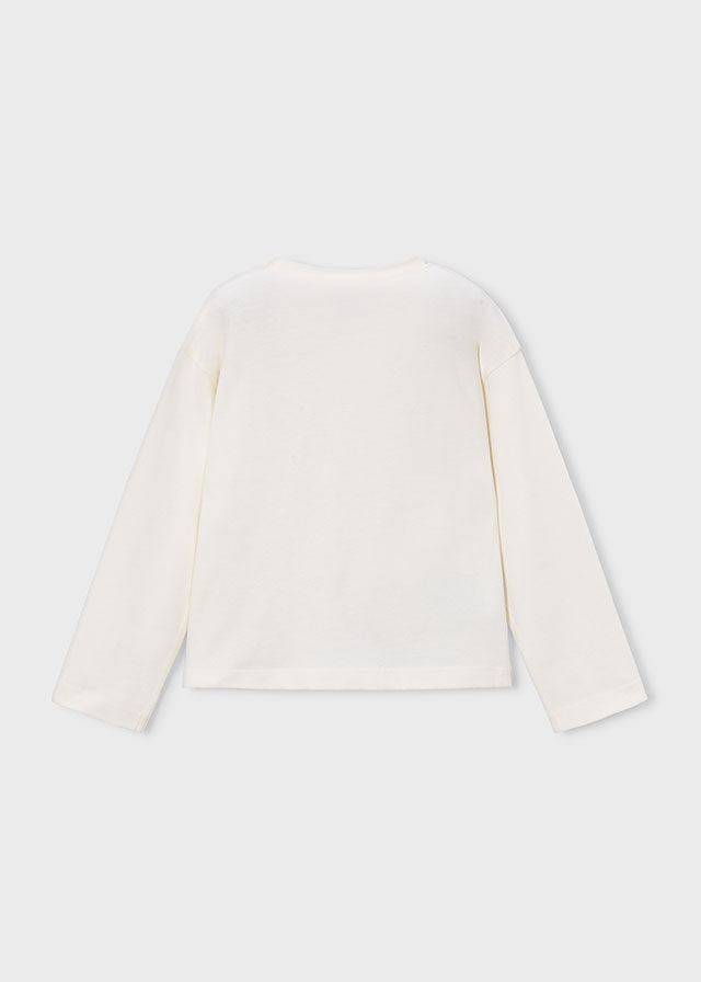 T-shirts lange mouw beige Mayoral