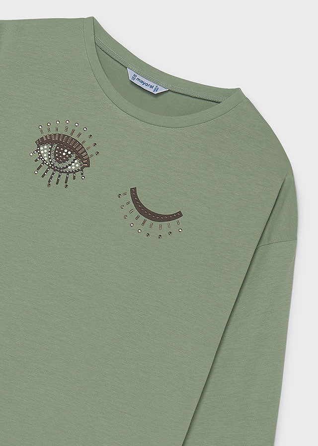 T-shirts lange mouw groen Mayoral