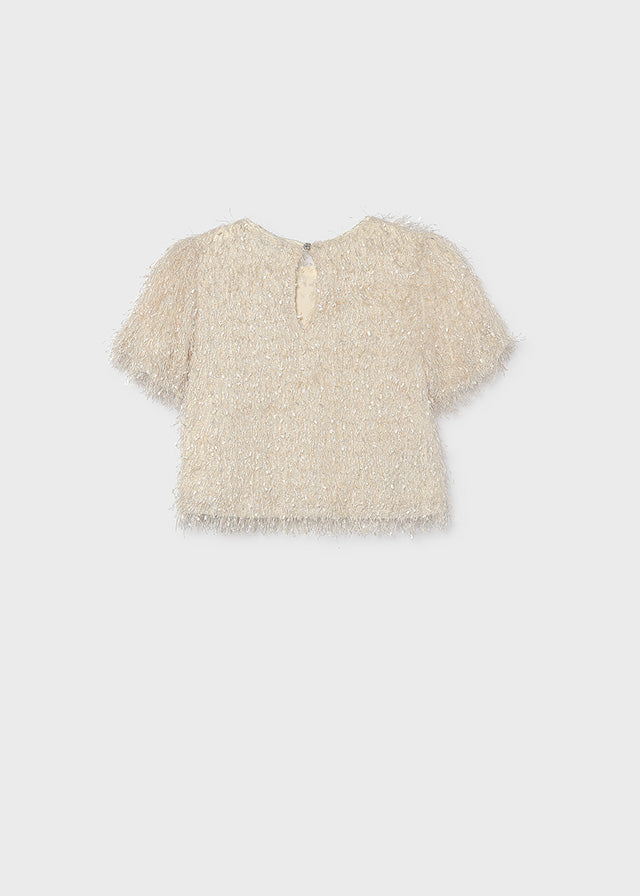 Blouses korte mouw beige Mayoral