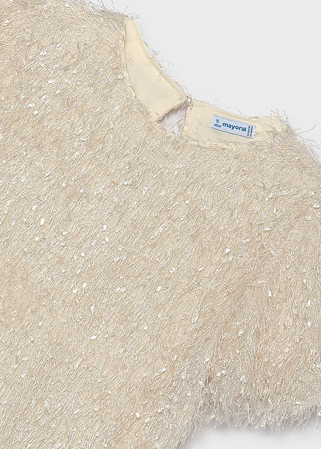 Blouses korte mouw beige Mayoral