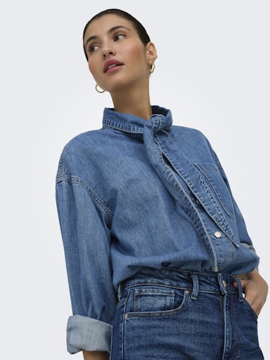 Blouses lange mouw blauw ONLY