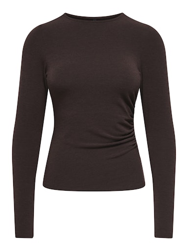 T-shirts lange mouw bruin ONLY