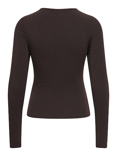 T-shirts lange mouw bruin ONLY