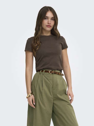 T-shirts korte mouw bruin ONLY