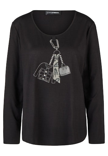 T-shirts korte mouw zwart Doris Streich