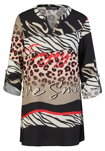 Blouses lange mouw rood Doris Streich