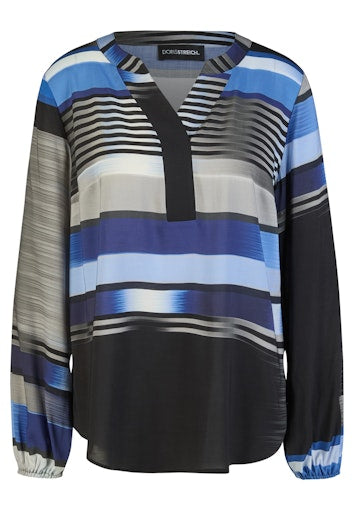 Blouses lange mouw blauw Doris Streich
