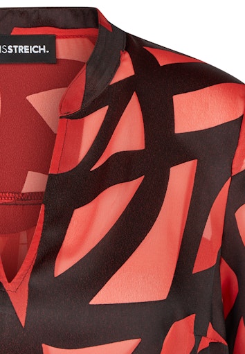 Blouses lange mouw rood Doris Streich