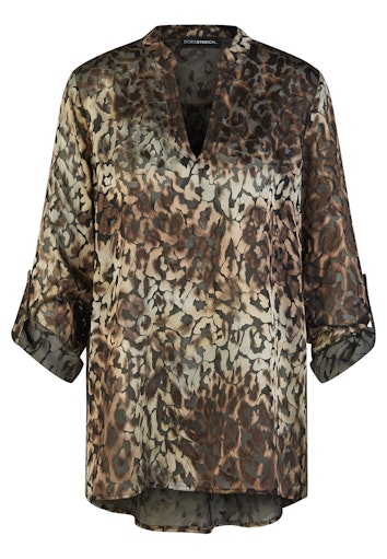 Blouses lange mouw bruin Doris Streich